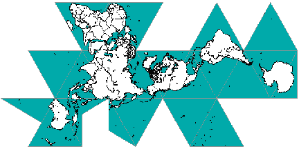 Dymaxion™ Map with political Boundaries