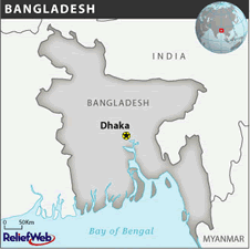 Map of Bangladesh in MDG Monitor