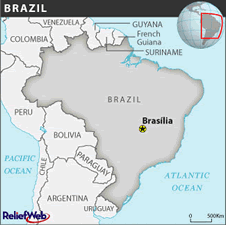 Map of Brazil in MDG Monitor