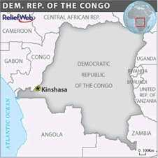 Map of Dem. Rep. of the Congo in MDG Monitor