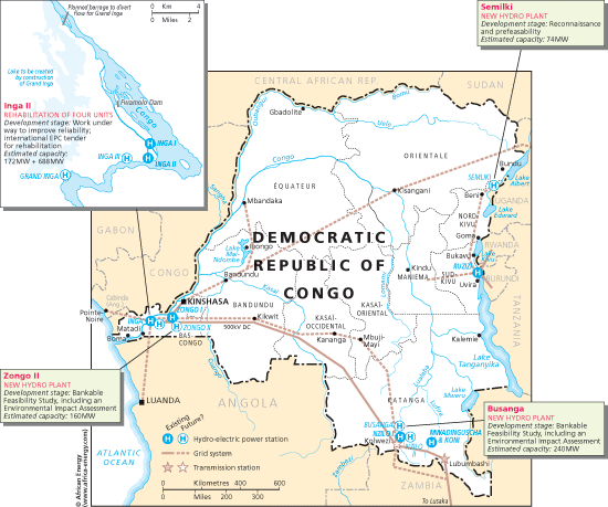 Power Network In Dem. Rep. of Congo