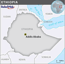Map of Ethiopia in MDG Monitor