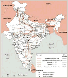 India energy grid map