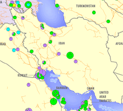 Power Network In Iran - Iran energy grid map