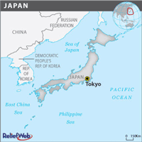Map of Japan in MDG Monitor