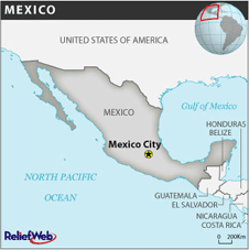 Map of Mexico in MDG Monitor