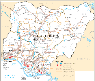 Nigeria energy grid map