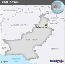 Map of Pakistan in MDG Monitor