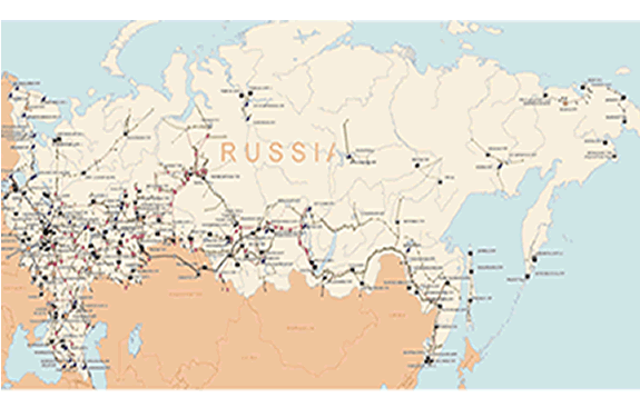 Russia energy grid map