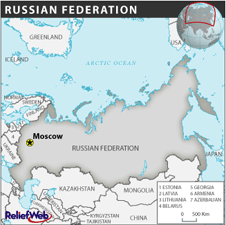 Map of Russian Federation in MDG Monitor