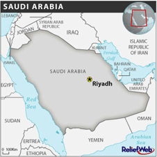 Map of Saudi Arabia in MDG Monitor