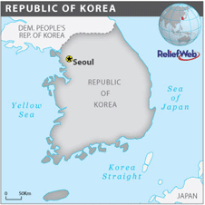 Map of South Korea in MDG Monitor
