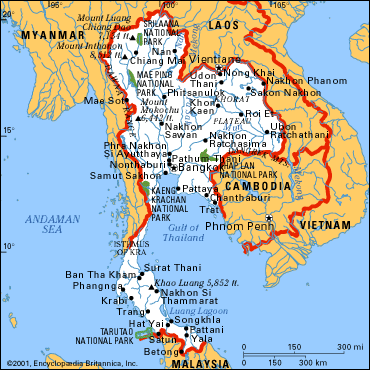 Thailand energy grid map
