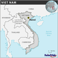 Map of Vietnam in MDG Monitor