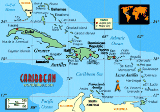 What is the only Caribbean island with large oil reserves?