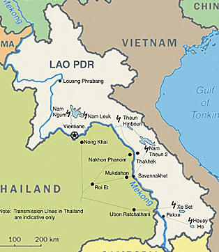 laos's Electricity Transmission Grid Thumbnail Map