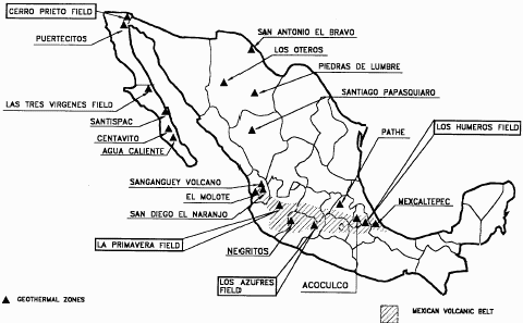 Mexico's geothermal energy zones