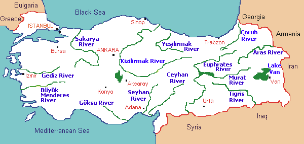 Major Rivers of Turkey
