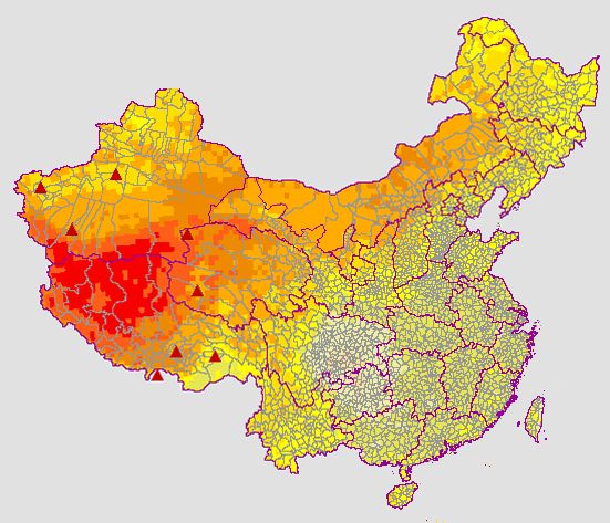 solar map china