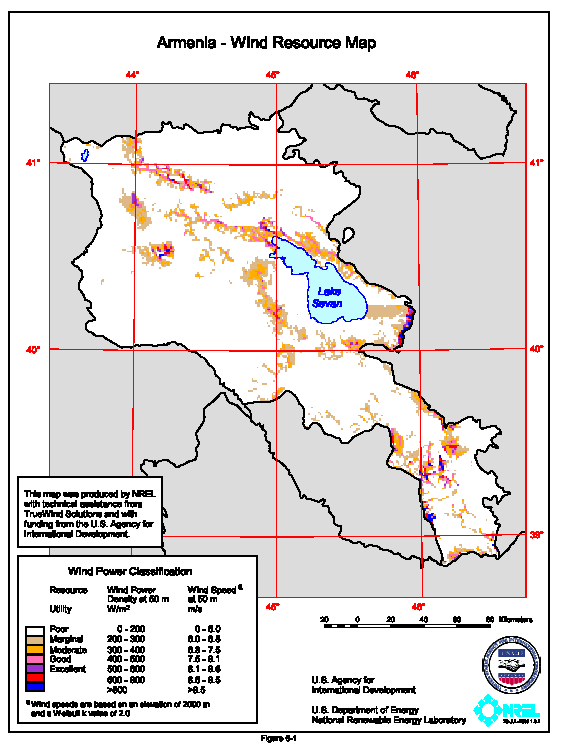 wind resource map armenia