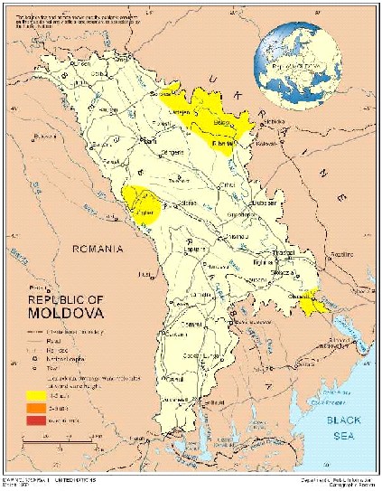 Moldova Europe Map