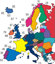 European Wave Resource Chart