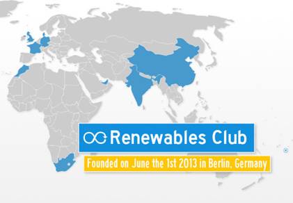 2013 Renewables Club logo and map