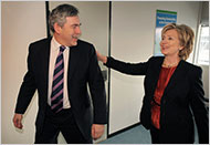 Hillary and Gordon Brown