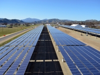 A solar farm at Fort Hunter Liggett in California. Image: Flickr/USACEHQ