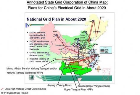 China-Russia UHV link map