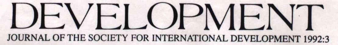 DEVELOPMENT - Journal of the Society for International Development 1992:3