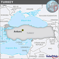 Map of Turkey in MDG Monitor