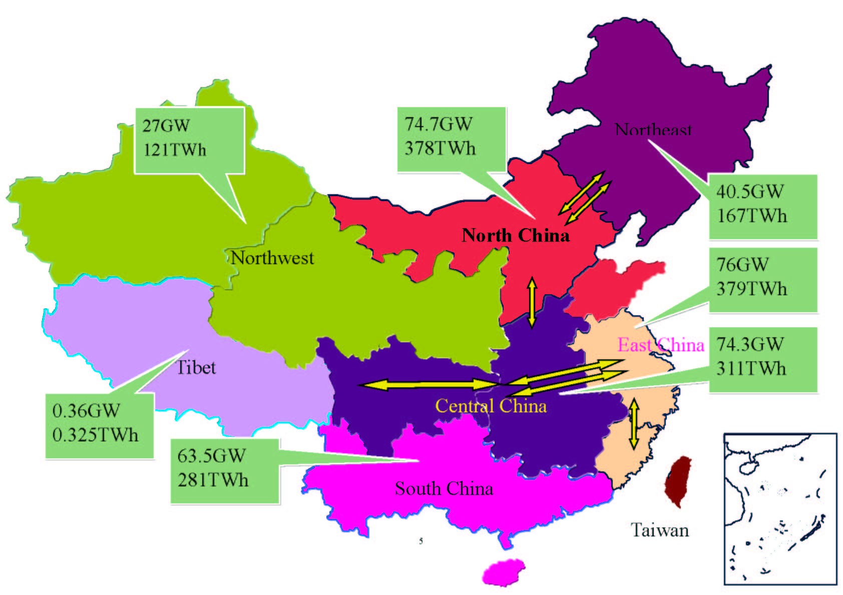 Map Of Chinese Electricity Grid China National Energy Grids 