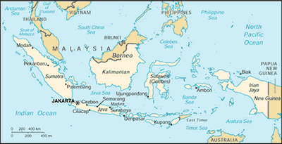 Map of Indonesia.  Having problems contact our National Energy Information Center on 202-586-8800 for help.