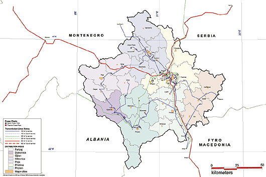 kosovo's Electricity Transmission Grid Thumbnail Map