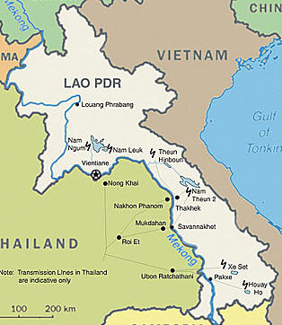 laos's Electricity Transmission Grid Thumbnail Map