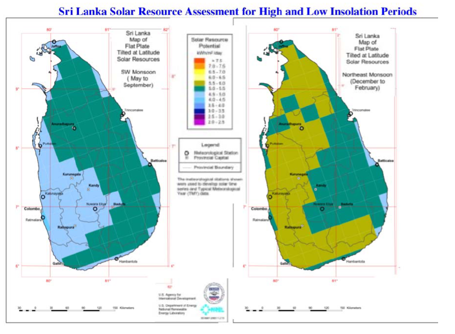 SOLAR MAP SRI LANKA