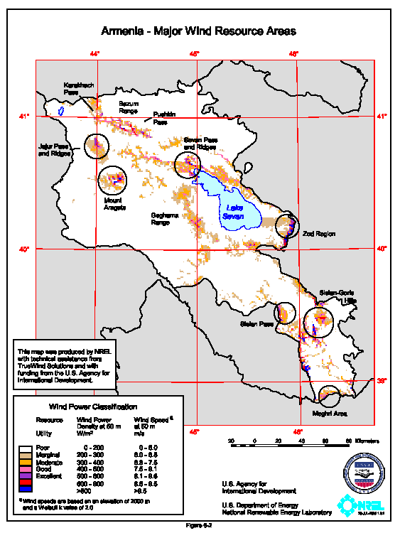 wind resource areas armenia