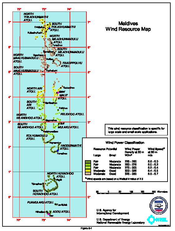 wind map maldives