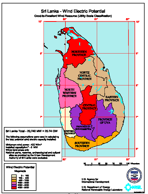wind map sri lanka