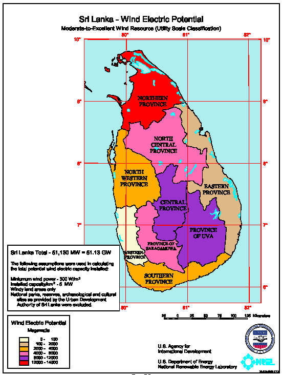 wind map sri lanka