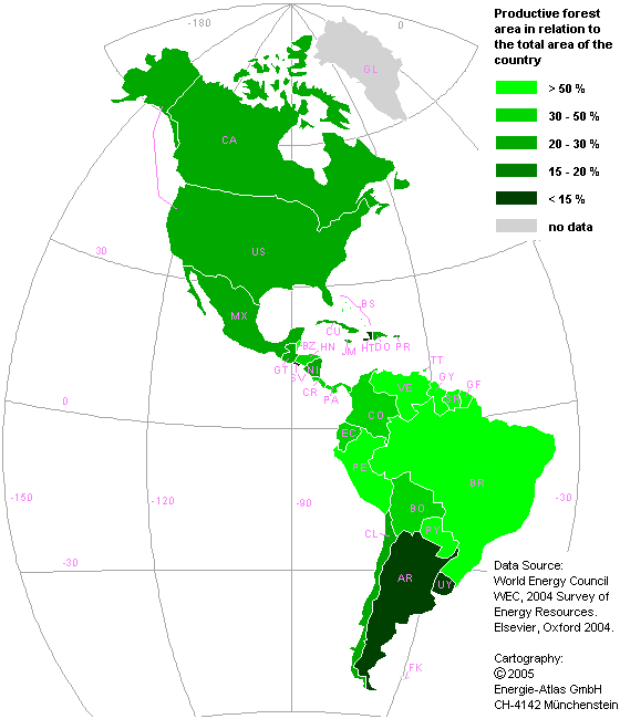 productive forest area america