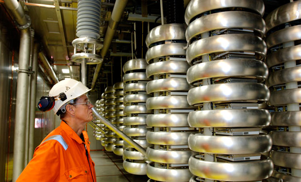 Existing IGBT-based HVDC units, like ABB’s HVDC Light system, shown above, cannot break DC current on their own.