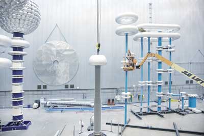 State-of-the-art high-voltage test facility