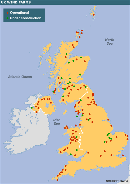 UK Wind Farms March 2006