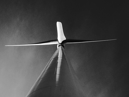 Wind turbine, bottom view